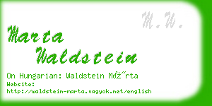 marta waldstein business card